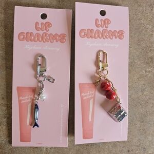 FRIENDS Lip Charms Keychain Set in Pink, Red, Silver